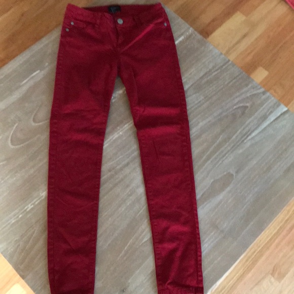 Celebrity Pink Cranberry Red Skinny Jeans - Picture 2 of 7